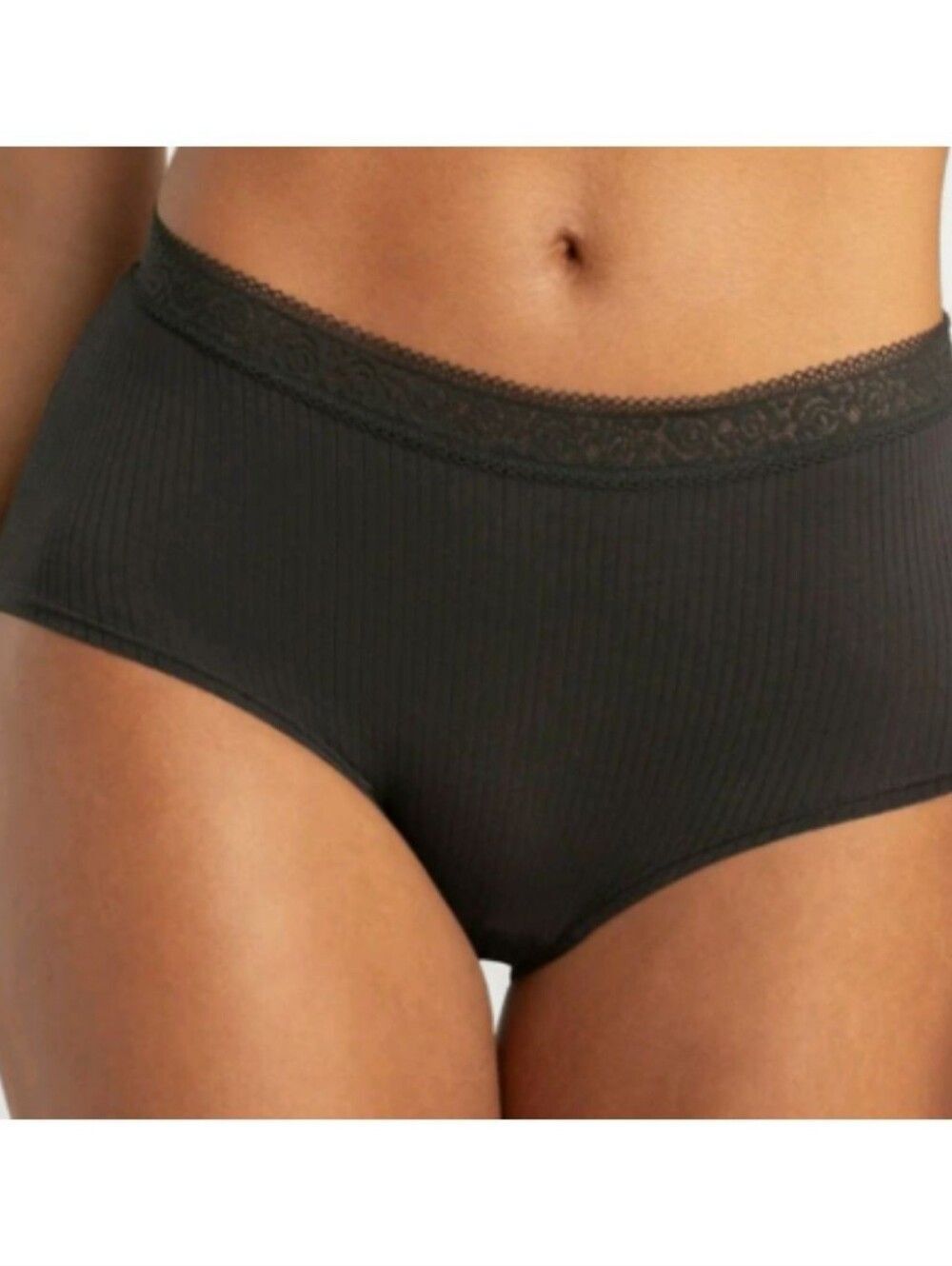 2 Pack Jessica Simpson Black & Gray Ribbed Boyshorts